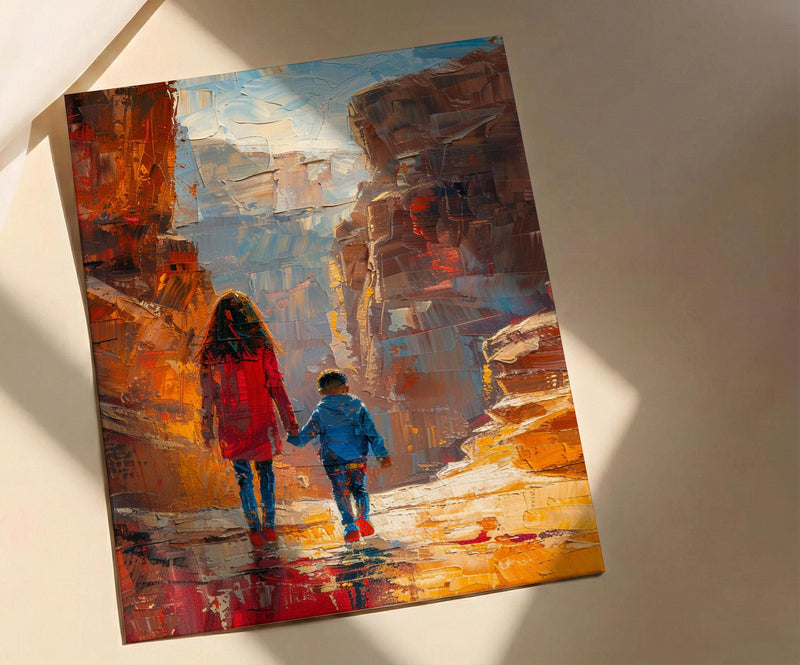 Petra Jordan Art Print, Ancient City Wall Art, Mothers Day Gift From Son, Mom And Son Poster, Museum Quality Decor