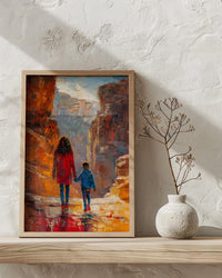 Petra Jordan Art Print, Ancient City Wall Art, Mothers Day Gift From Son, Mom And Son Poster, Museum Quality Decor