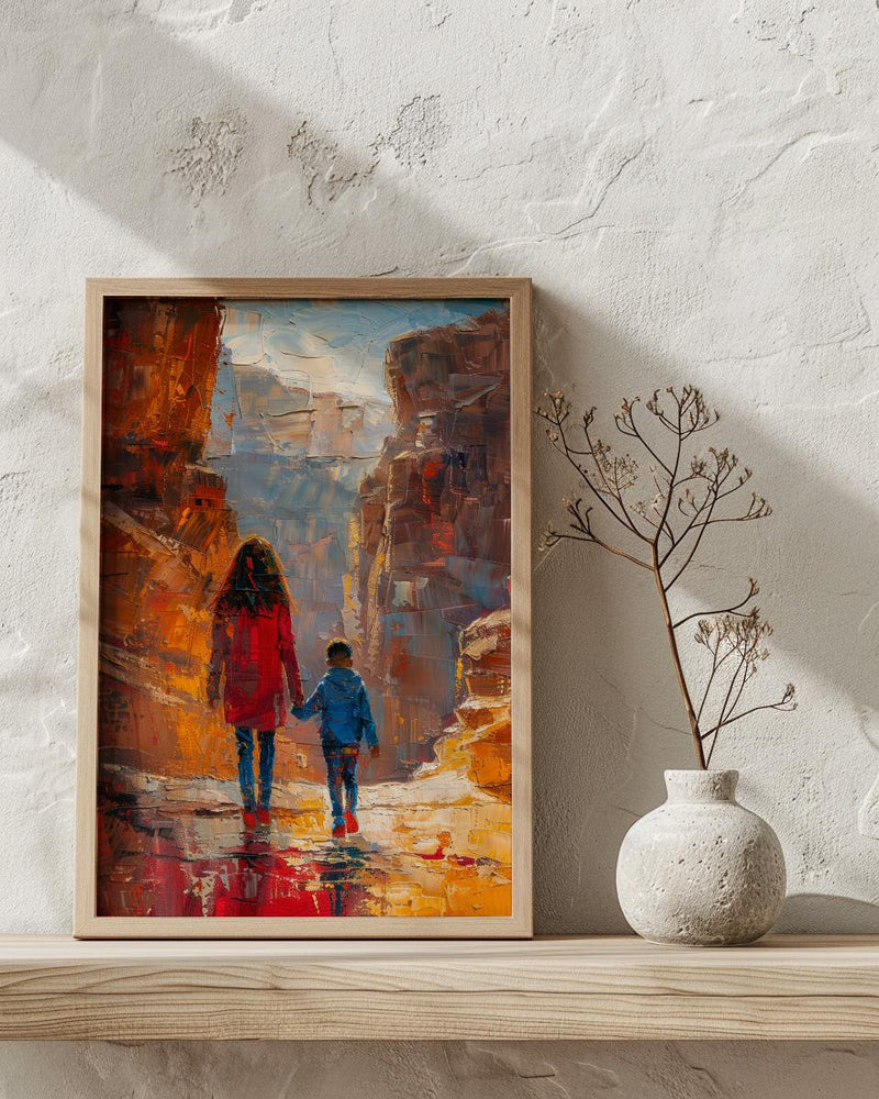 Petra Jordan Art Print, Ancient City Wall Art, Mothers Day Gift From Son, Mom And Son Poster, Museum Quality Decor