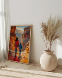 Petra Jordan Art Print, Ancient City Wall Art, Mothers Day Gift From Son, Mom And Son Poster, Museum Quality Decor