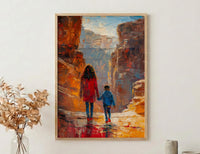 Petra Jordan Art Print, Ancient City Wall Art, Mothers Day Gift From Son, Mom And Son Poster, Museum Quality Decor