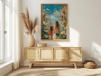 Beirut Lebanon Art Print, Gemmayzeh Street Decor, Mothers Day Gift From Daughter, Mother Daughter Poster, Shipped Wall Art
