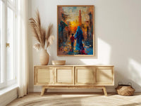 Dubai Al Fahidi Print, UAE Historic Wall Art, Mothers Day Gift From Son, Mom And Son Poster, Museum Quality Decor