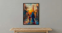 Dubai Al Fahidi Print, UAE Historic Wall Art, Mothers Day Gift From Son, Mom And Son Poster, Museum Quality Decor