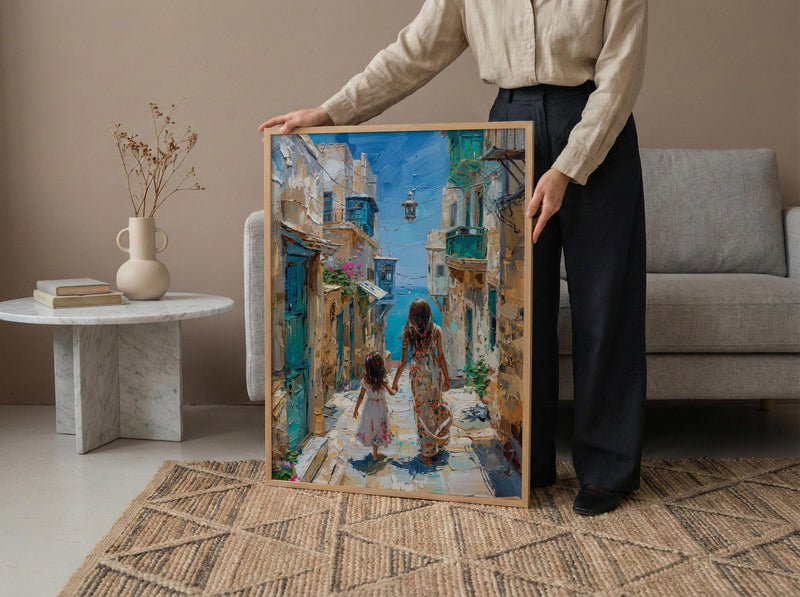 Jeddah Al Balad Print, Saudi Arabia Wall Art, Mothers Day Gift From Daughter, Mother Daughter Poster, Shipped Wall Art