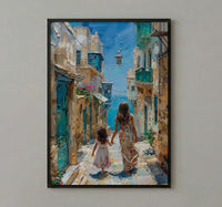 Jeddah Al Balad Print, Saudi Arabia Wall Art, Mothers Day Gift From Daughter, Mother Daughter Poster, Shipped Wall Art