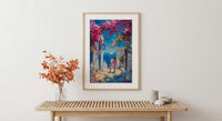 Alacati Turkey Print, Aegean Coastal Wall Art, Mothers Day Gift From Daughter, Mother Daughter Poster, Museum Quality Decor