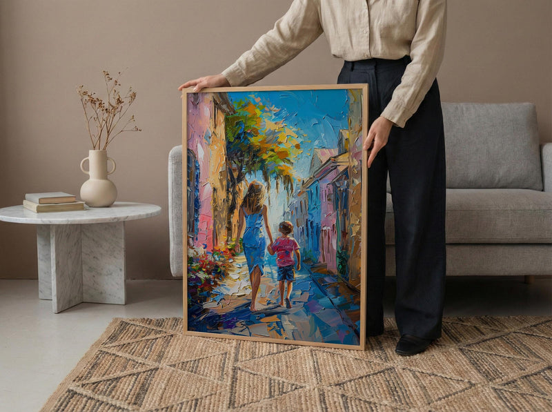 Charleston Rainbow Row Print, Mothers Day Gift From Son, Southern Wall Art, Mom And Son Poster, Museum Quality Decor