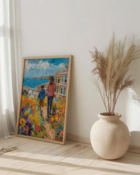 San Francisco Painted Ladies Print, Mothers Day Gift From Son, Mom And Son Poster, Museum Quality Decor, Shipped Wall Art