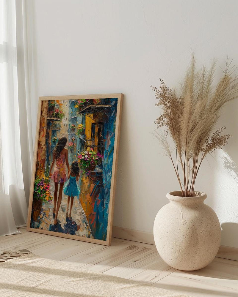 New Orleans French Quarter Print, Mothers Day Gift From Daughter, Mother Daughter Poster, Museum Quality Decor, Shipped Wall Art