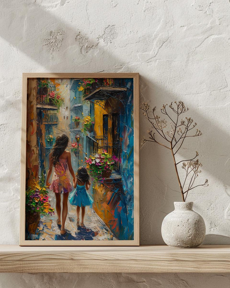 New Orleans French Quarter Print, Mothers Day Gift From Daughter, Mother Daughter Poster, Museum Quality Decor, Shipped Wall Art
