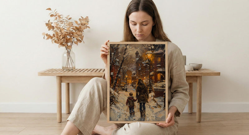 Boston Beacon Hill Print, Acorn Street Wall Art, Mothers Day Gift From Son, Mom And Son Poster, Museum Quality Decor