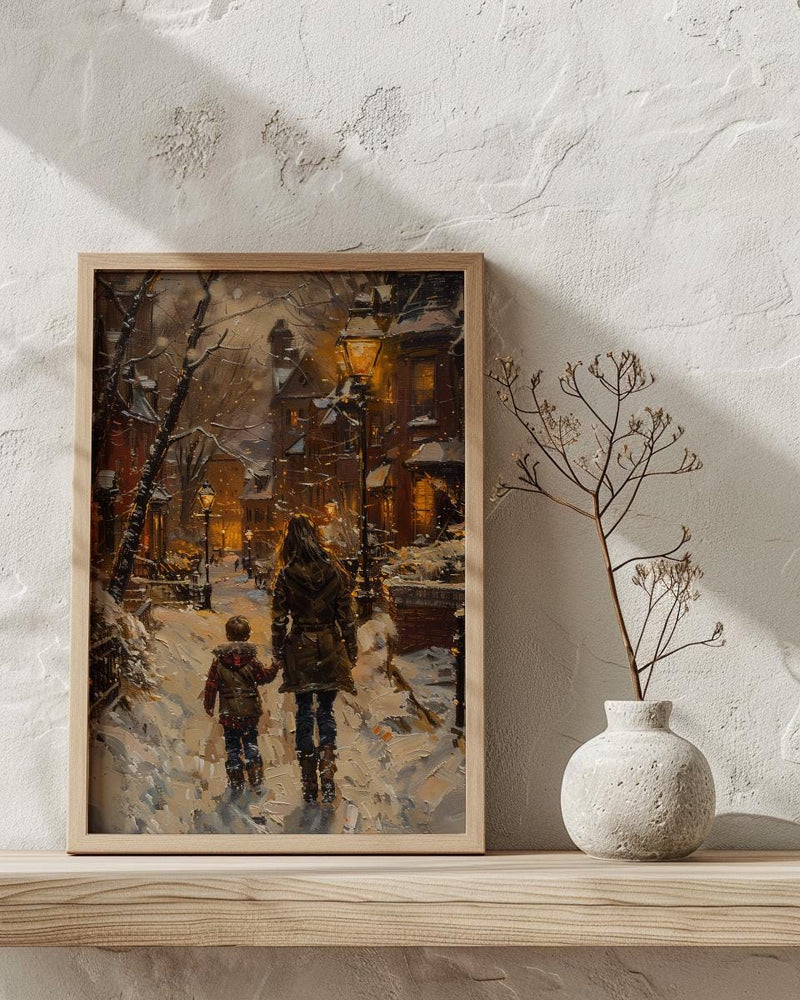 Boston Beacon Hill Print, Acorn Street Wall Art, Mothers Day Gift From Son, Mom And Son Poster, Museum Quality Decor