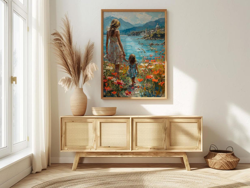 Victoria BC Art Print, Canadian Spring Wall Art, Mothers Day Gift From Daughter, Mother Daughter Poster, Shipped Wall Art
