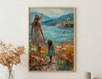 Victoria BC Art Print, Canadian Spring Wall Art, Mothers Day Gift From Daughter, Mother Daughter Poster, Shipped Wall Art
