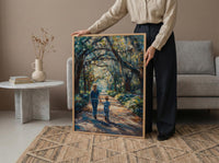 Savannah Forsyth Park Print, Southern Oak Tree Wall Art, Mothers Day Gift From Son, Mom And Son Poster, Museum Quality Decor