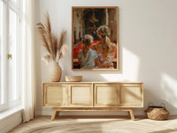 Ballet Opera Wall Decor, Mother Daughter Art - Thick Oil Painting Style