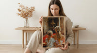 Ballet Opera Wall Decor, Mother Daughter Art - Thick Oil Painting Style