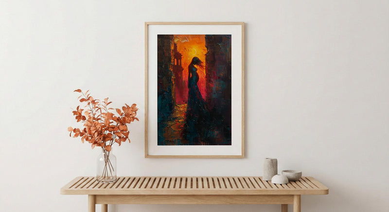 Greek Ruins Art Print, Pregnant Mom Poster - New Mom Gift