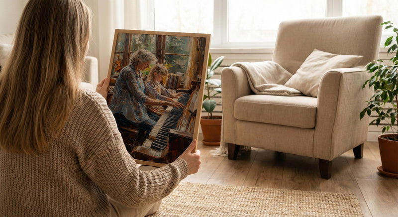Grand Piano Wall Decor, Grandmother Art Print - Gift for Grandma