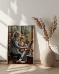 Grand Piano Wall Decor, Grandmother Art Print - Gift for Grandma