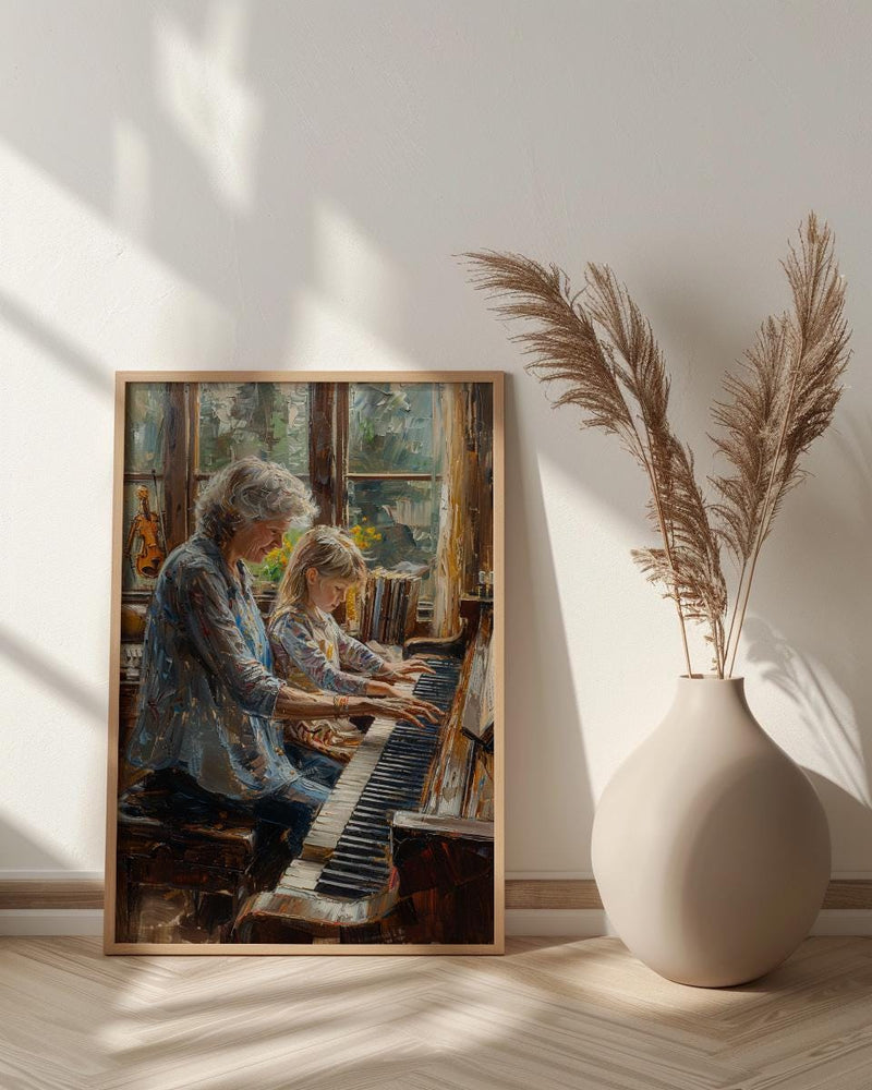 Grand Piano Wall Decor, Grandmother Art Print - Gift for Grandma