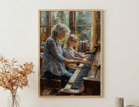 Grand Piano Wall Decor, Grandmother Art Print - Gift for Grandma