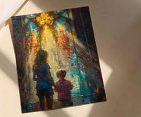 Gothic Cathedral Art Print, Mother Son Decor - Mother's Day Gift
