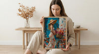 European Village Wall Art, Pregnant Mom Decor - New Mom Gift