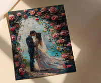 Wedding Arch Art Print, Floral Couple Decor - Master Bedroom Art