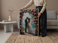 Wedding Arch Art Print, Floral Couple Decor - Master Bedroom Art