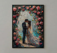 Wedding Arch Art Print, Floral Couple Decor - Master Bedroom Art