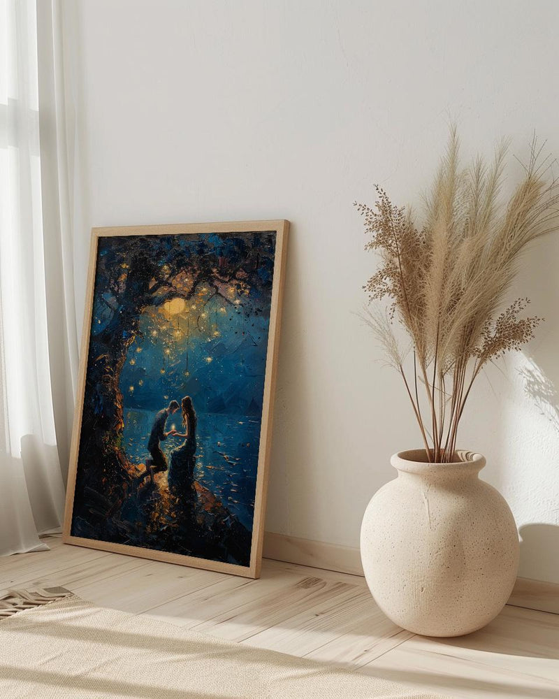 Marriage Proposal Wall Decor, Ancient Tree Art Print - Engagement Gift
