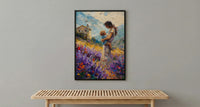 Lavender Field Wall Art, Mother Son Print - Gift for Mom