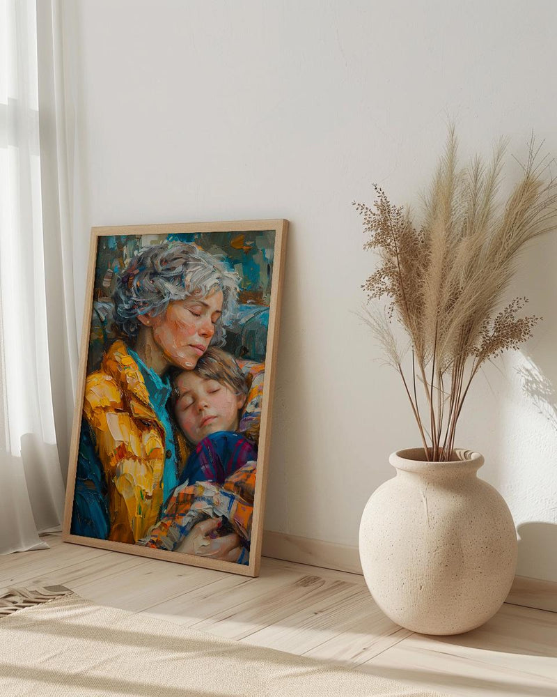 Motherhood Bond Poster, Grandma Mom Print - Mother's Day Gift