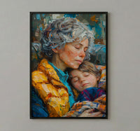 Motherhood Bond Poster, Grandma Mom Print - Mother's Day Gift