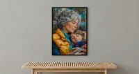 Motherhood Bond Poster, Grandma Mom Print - Mother's Day Gift