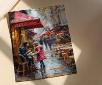 Paris Cafe Art Print, Mom Daughter Decor - Mother's Day Gift