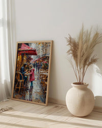 Paris Cafe Art Print, Mom Daughter Decor - Mother's Day Gift