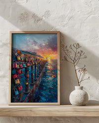 Love Padlocks Art Print, Romantic Bridge Decor - Master Bedroom Art