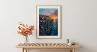 Love Padlocks Art Print, Romantic Bridge Decor - Master Bedroom Art
