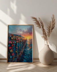 Love Padlocks Art Print, Romantic Bridge Decor - Master Bedroom Art