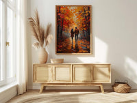 Autumn Forest Walk Poster, Fall Foliage Decor - Master Bedroom Art
