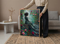 The Empress Tarot Art Print, Spring Wild Rose Decor - Witchy Room Decor
