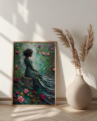 The Empress Tarot Art Print, Spring Wild Rose Decor - Witchy Room Decor