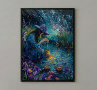 The Star Tarot Poster, Purple Iris Spring Wall Art - Spiritual Gift