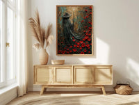 The Magician Tarot Art Print, Red Poppy Spring Decor - Witchy Room Decor