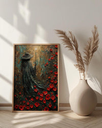 The Magician Tarot Art Print, Red Poppy Spring Decor - Witchy Room Decor