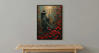 The Magician Tarot Art Print, Red Poppy Spring Decor - Witchy Room Decor