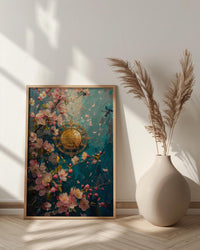 Wheel of Fortune Tarot Poster, Spring Magic Sky Art - Entryway Decor